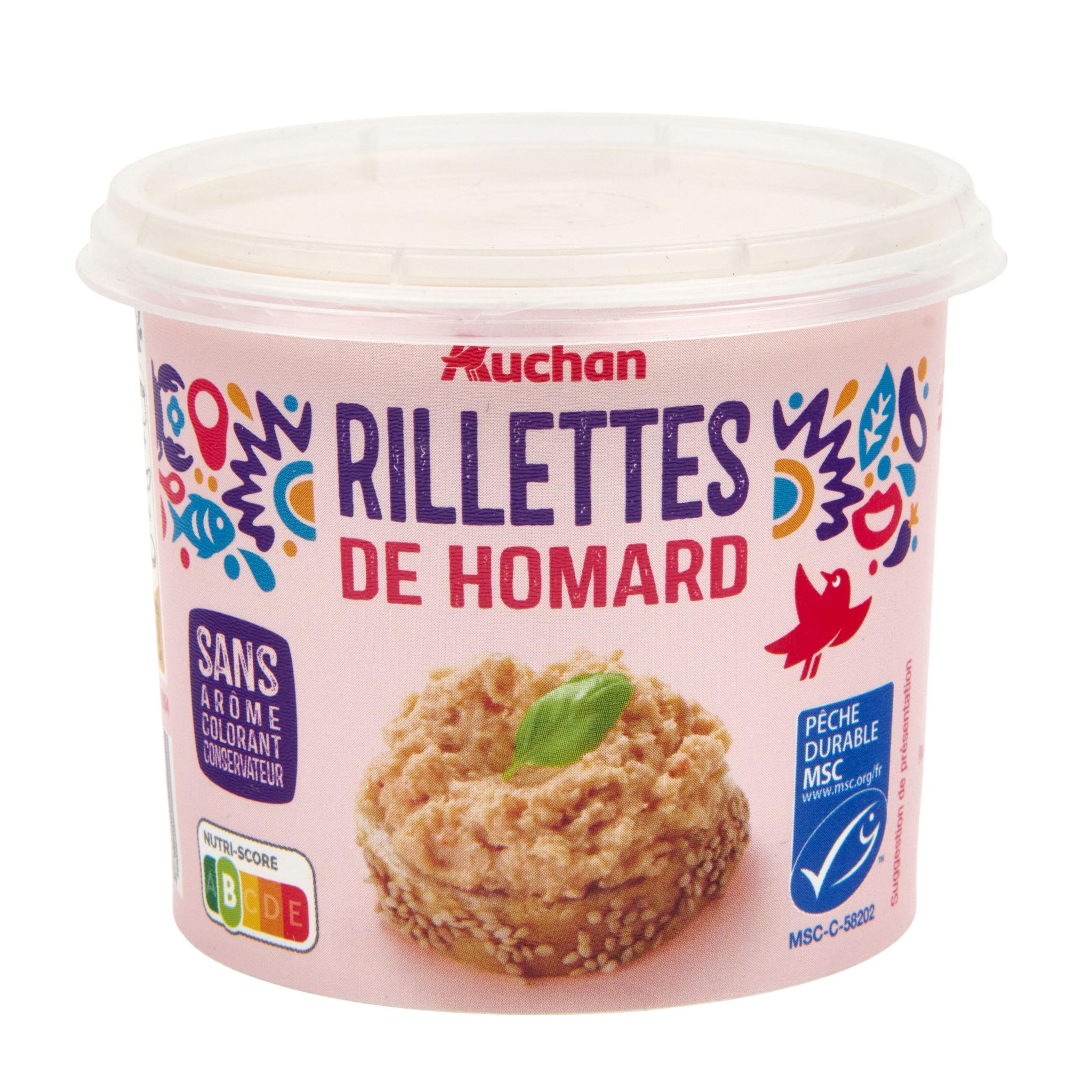Voir la diapositive 2 : AUCHAN Rillettes de homard 150g