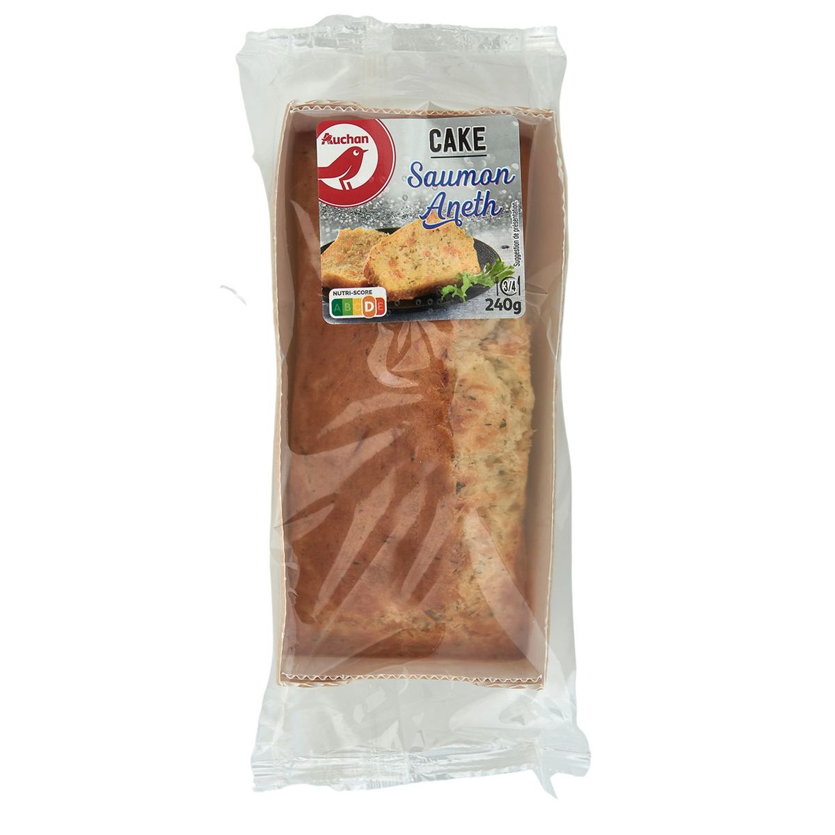 AUCHAN Cake saumon aneth 3-4 portions 240g
