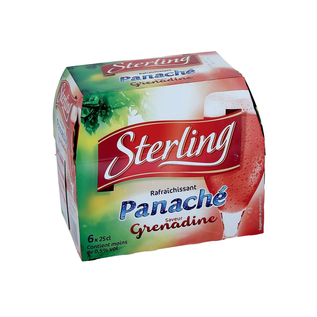 STERLING Panaché aromatisé grenadine moins de 0,5% pack bouteilles 6x25cl