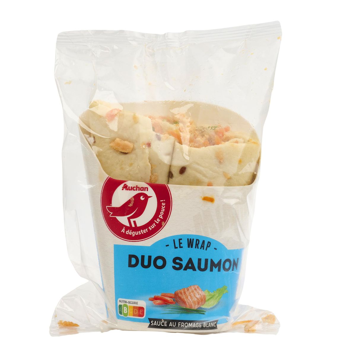 AUCHAN Wrap duo au saumon et sauce fromage blanc 2 pièces 190g