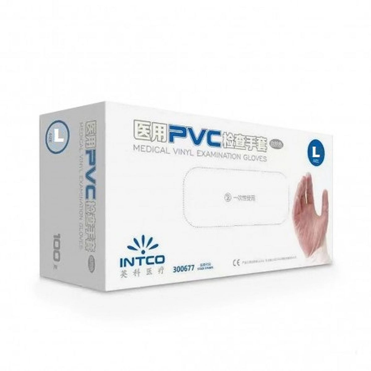 Gants jetables en vinyles non poudrés taille L 100 gants