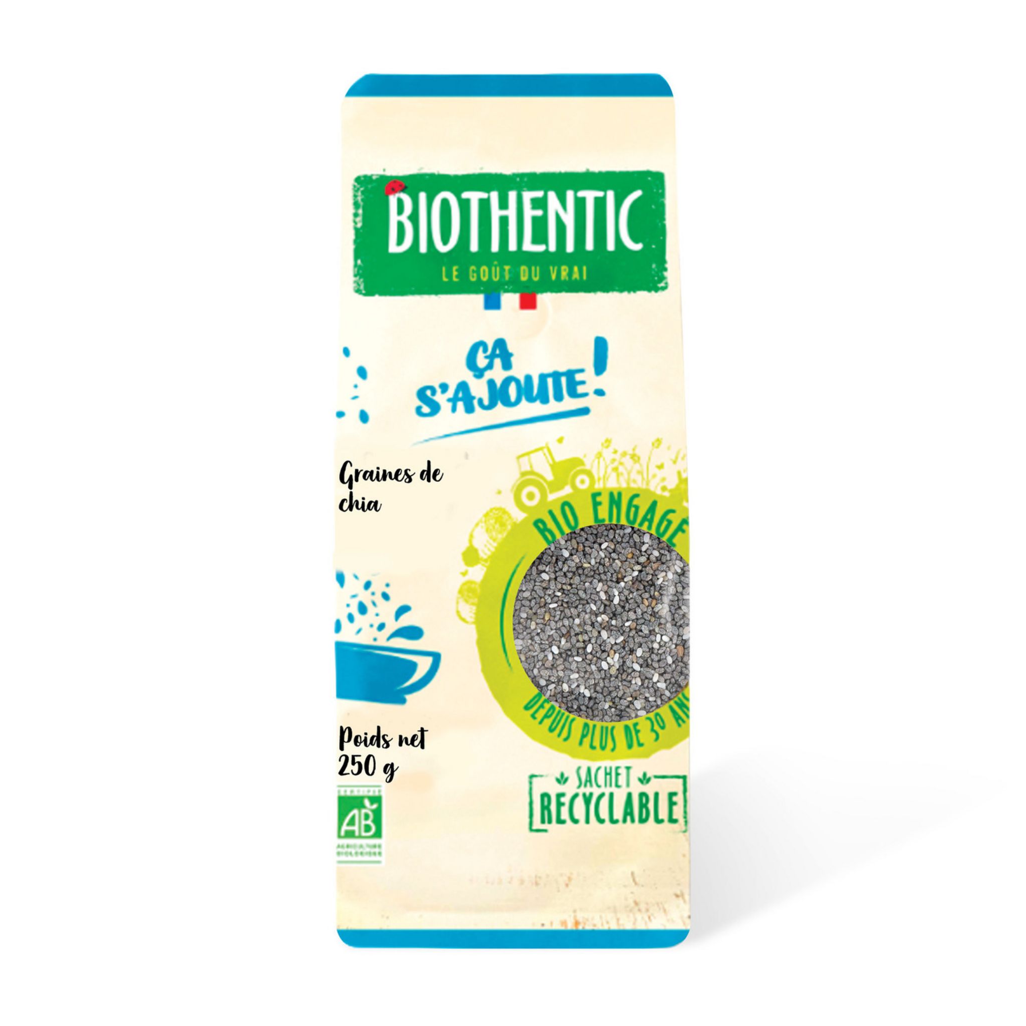 BIOTHENTIC Graines de chia bio 250g