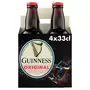 GUINNESS Dark and Lively Bière brune 5% bouteilles 4X33cl