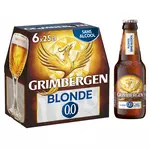 GRIMBERGEN Bière blonde sans alcool 0.0% bouteilles 6x25cl