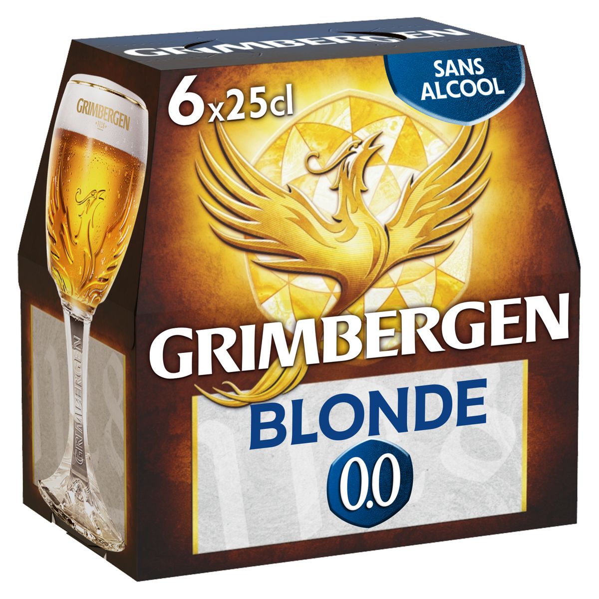 GRIMBERGEN Bière blonde sans alcool 0.0% bouteilles 6x25cl