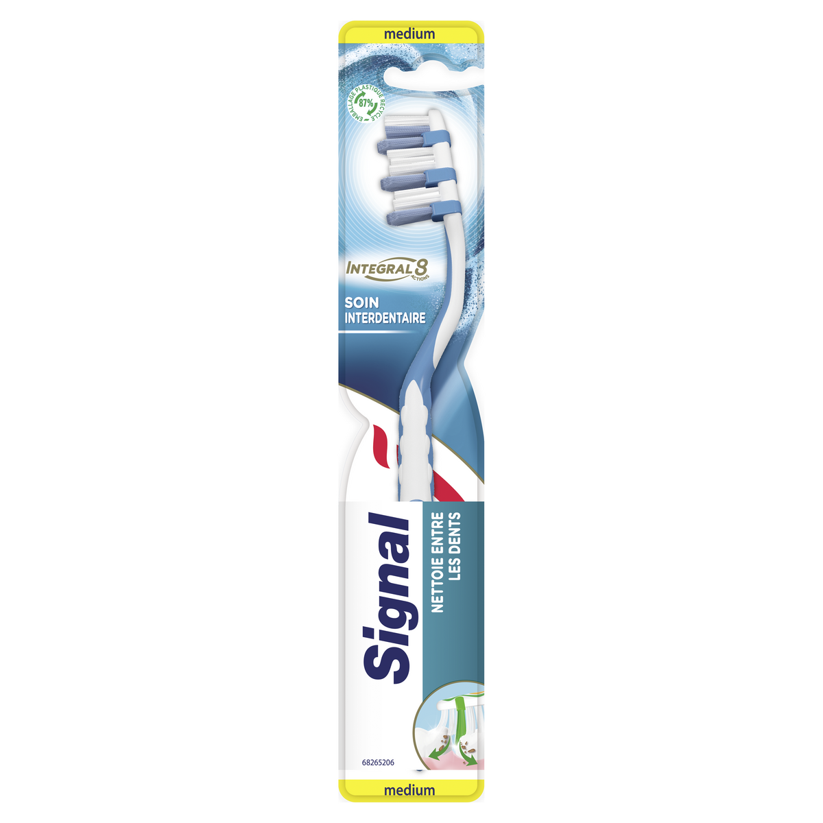 SIGNAL Brosse à dents medium intégral 8 soin interdentaire 1 pièce