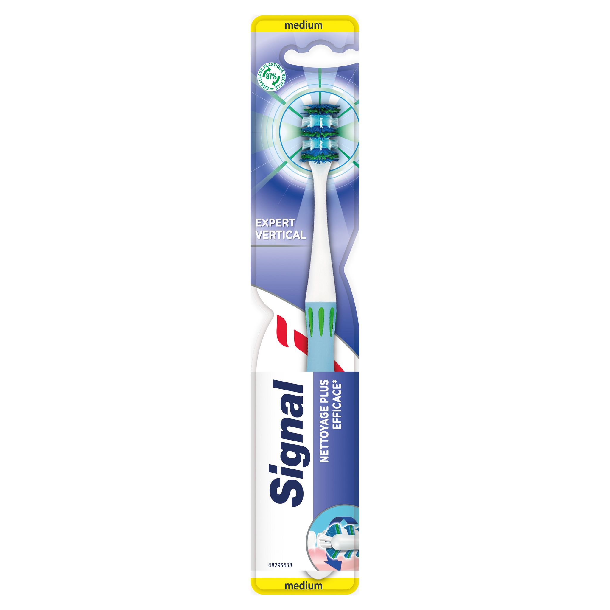 Voir la diapositive 2 : SIGNAL Brosse à dents expert vertical medium 1 brosse