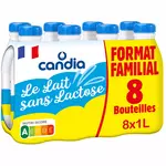 CANDIA Lait demi-écrémé sans lactose 8x1l
