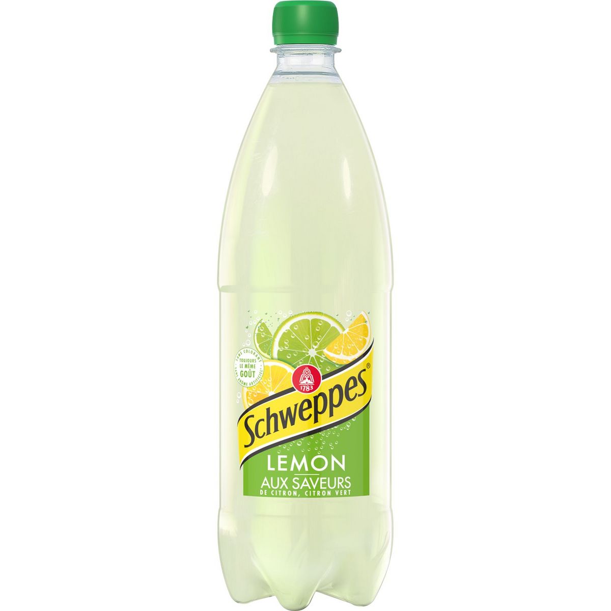 SCHWEPPES Boisson gazeuse aromatisée au citron et citron vert 1l