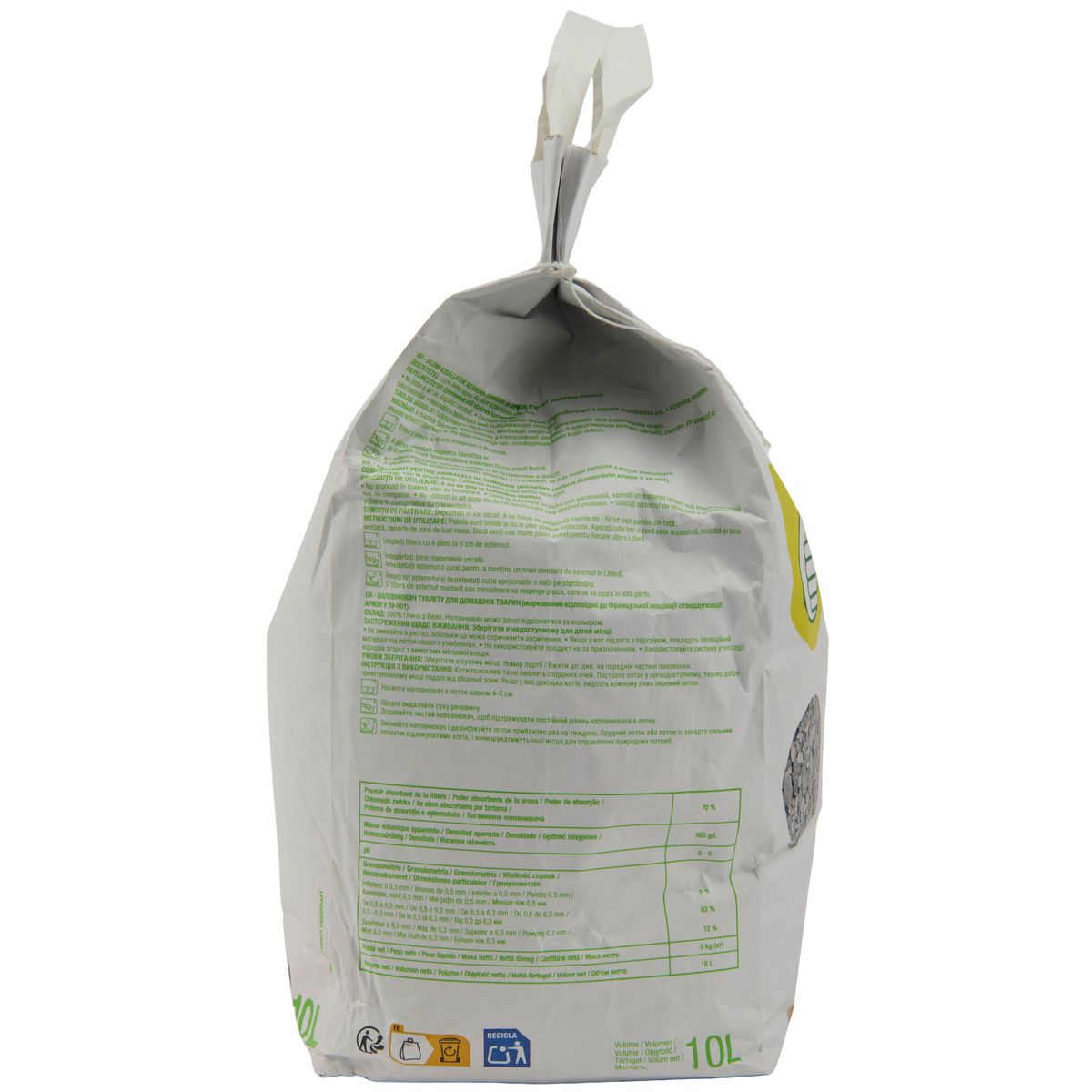 POUCE Litière minérale absorbante pour chat 10l