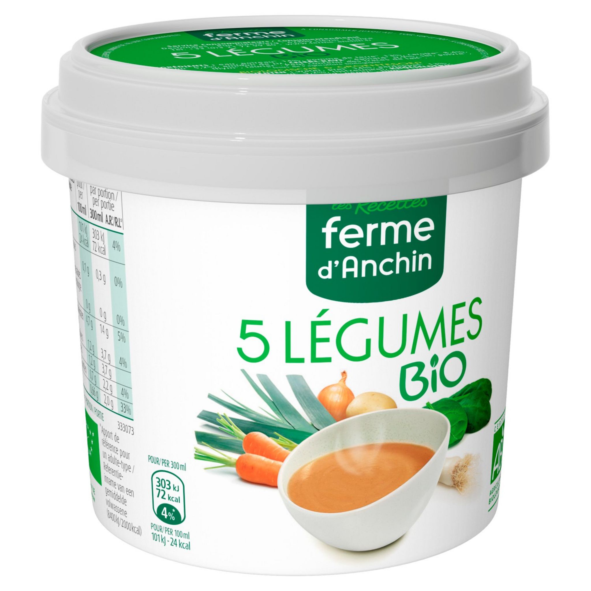FERME D'ANCHIN Soupe 5 légumes bio 300ml