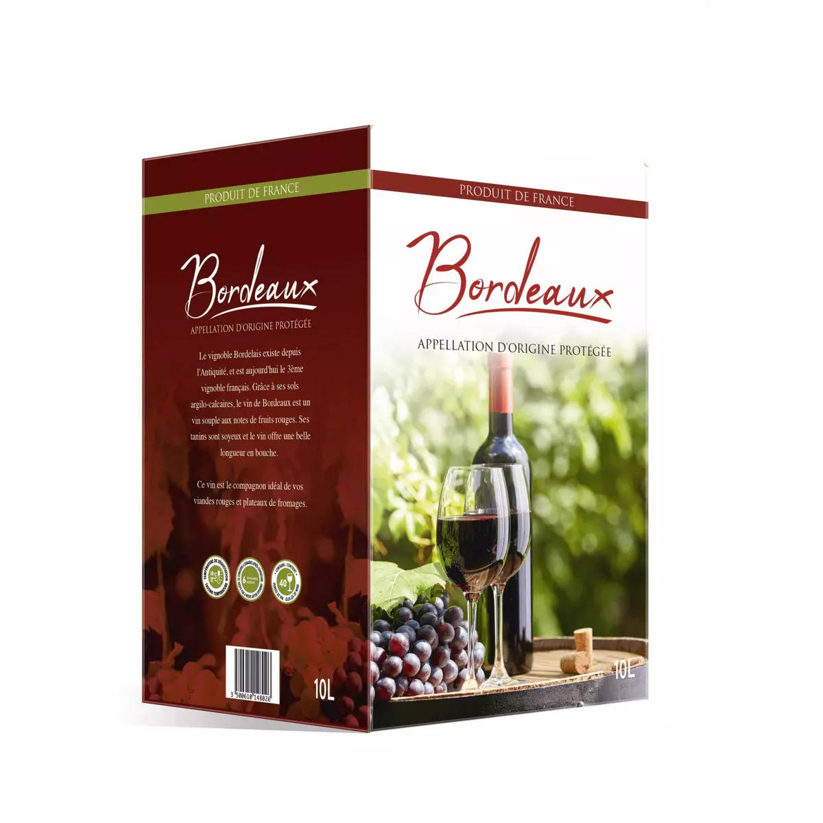 AOP Bordeaux rouge bib 10l