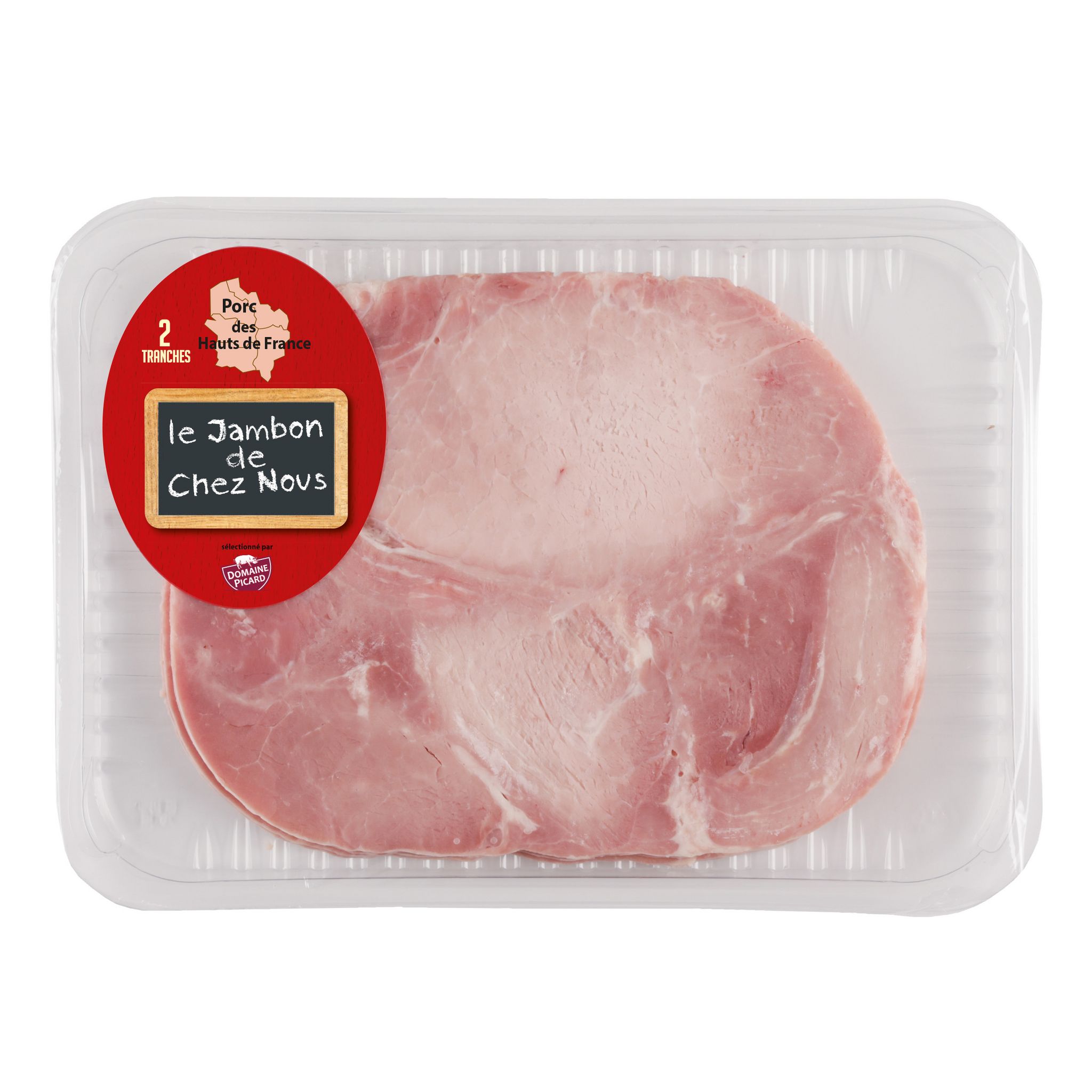 DOMAINE PICARD Jambon blanc sans couenne supérieur 2 tranches 120g