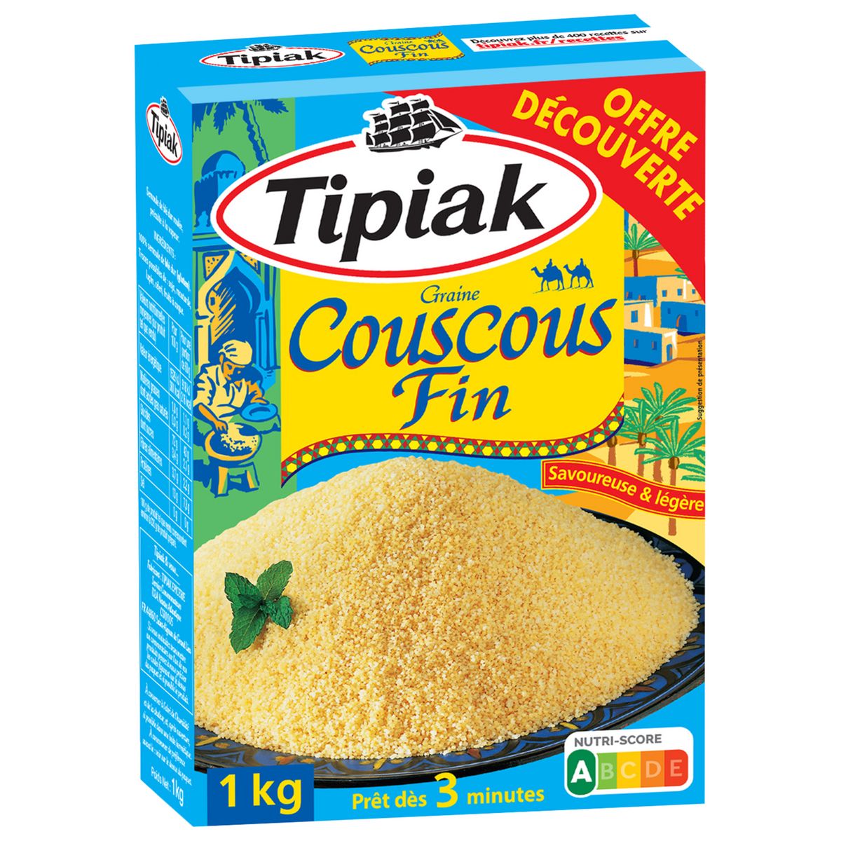 TIPIAK Graine de couscous fin 1kg