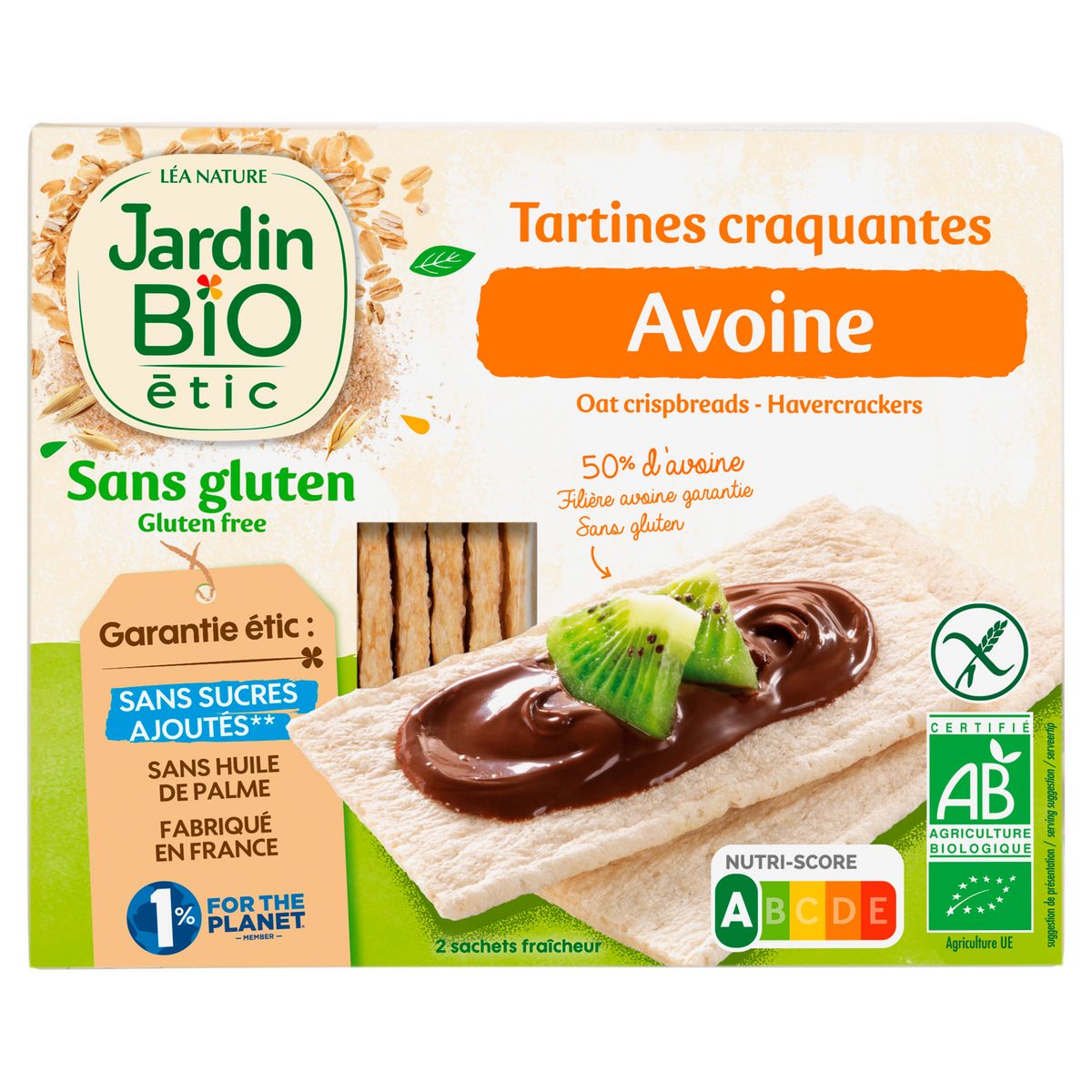 JARDIN BIO ETIC Tartines croquantes avoine sans gluten 150g