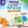 Voir la diapositive 3 : NESTLE P'tit brassé Dessert lacté à l'abricot bio dès 6 mois 4x90g