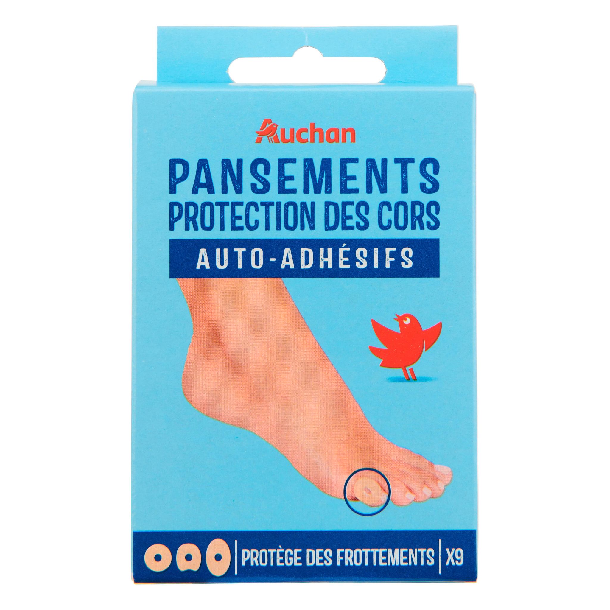 Voir la diapositive 2 : AUCHAN Pansements protection des cors 3 tailles 9 pansements