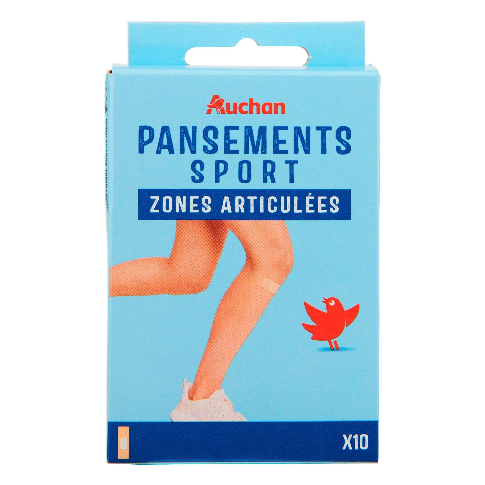 Voir la diapositive 2 : AUCHAN Pansements sport résistants à l'eau 10 pièces 