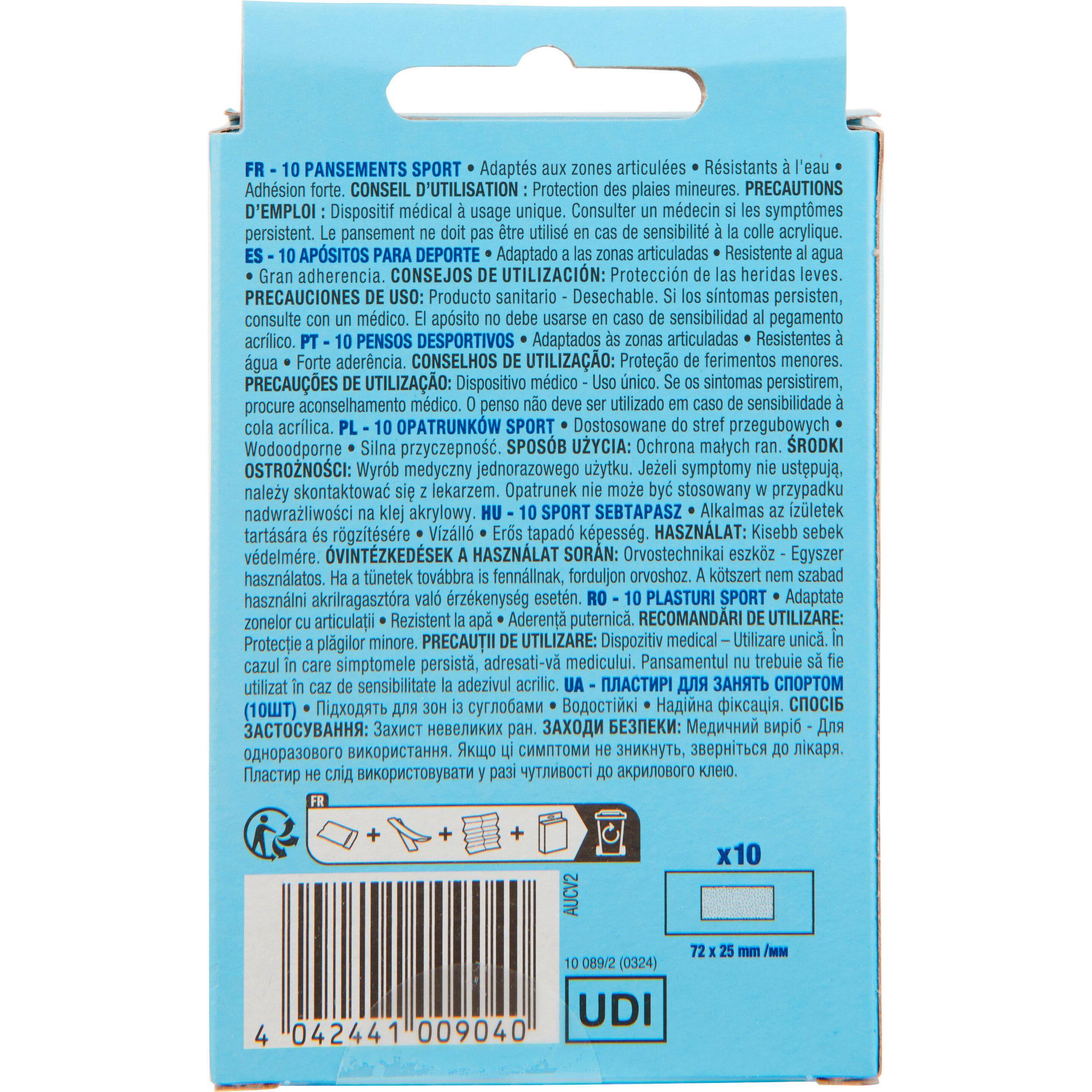 Voir la diapositive 3 : AUCHAN Pansements sport résistants à l'eau 10 pièces 