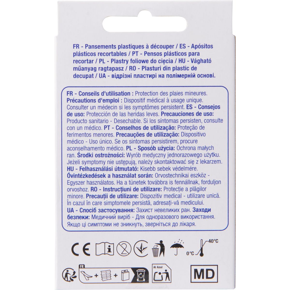 POUCE Pansements à découper en plastiques 1m x 6cm