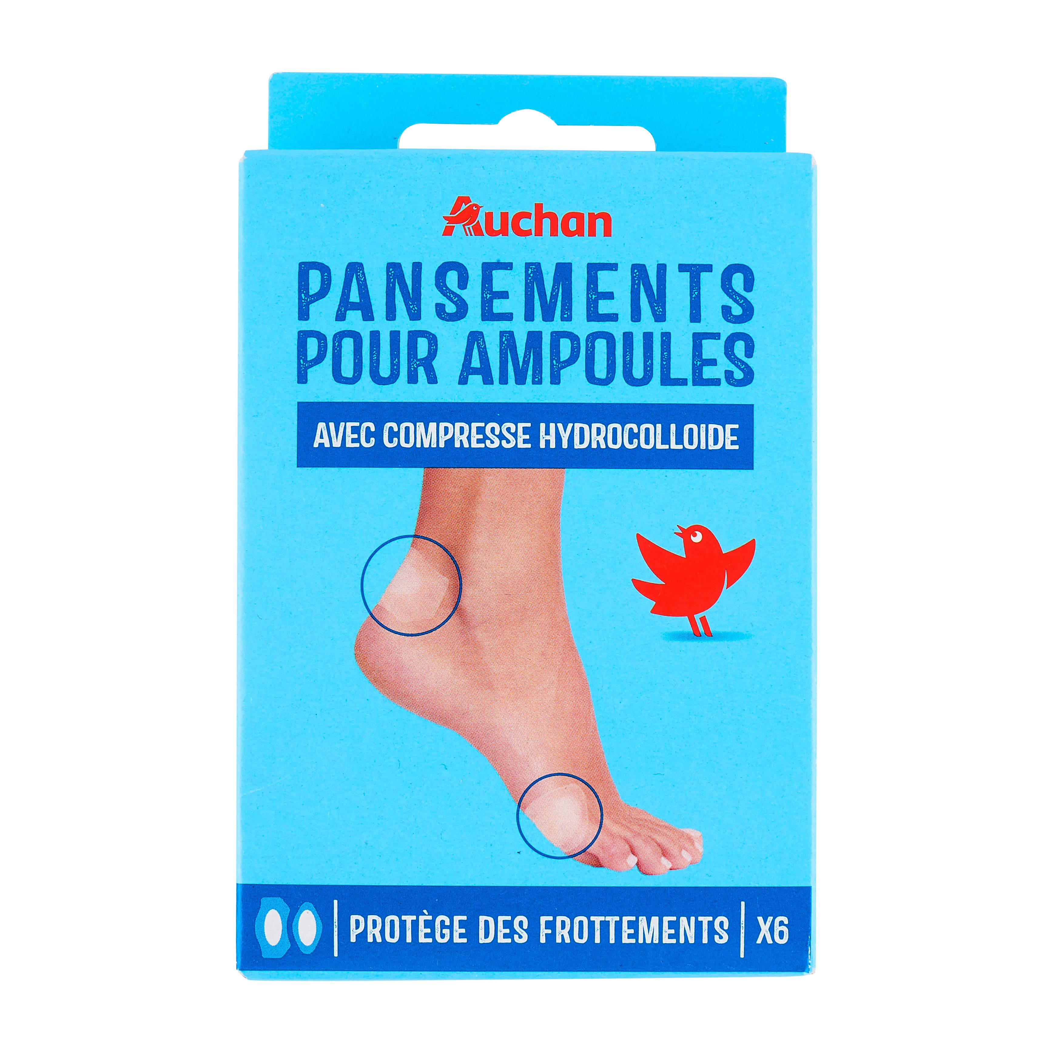 Voir la diapositive 2 : AUCHAN Pansements pour ampoule 2 modèles 6 pièces 