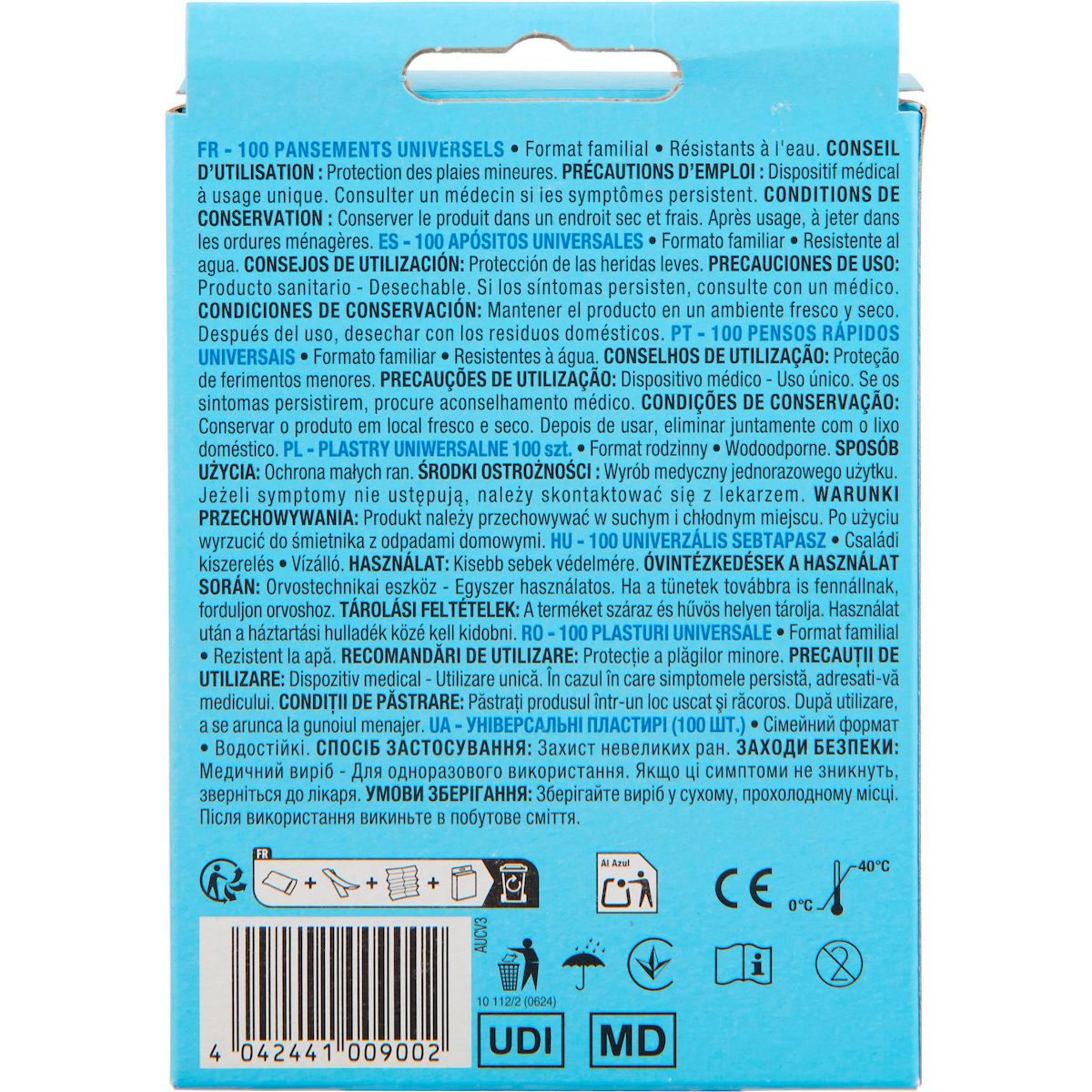 AUCHAN Pansements multi-tailles 100 pièces 