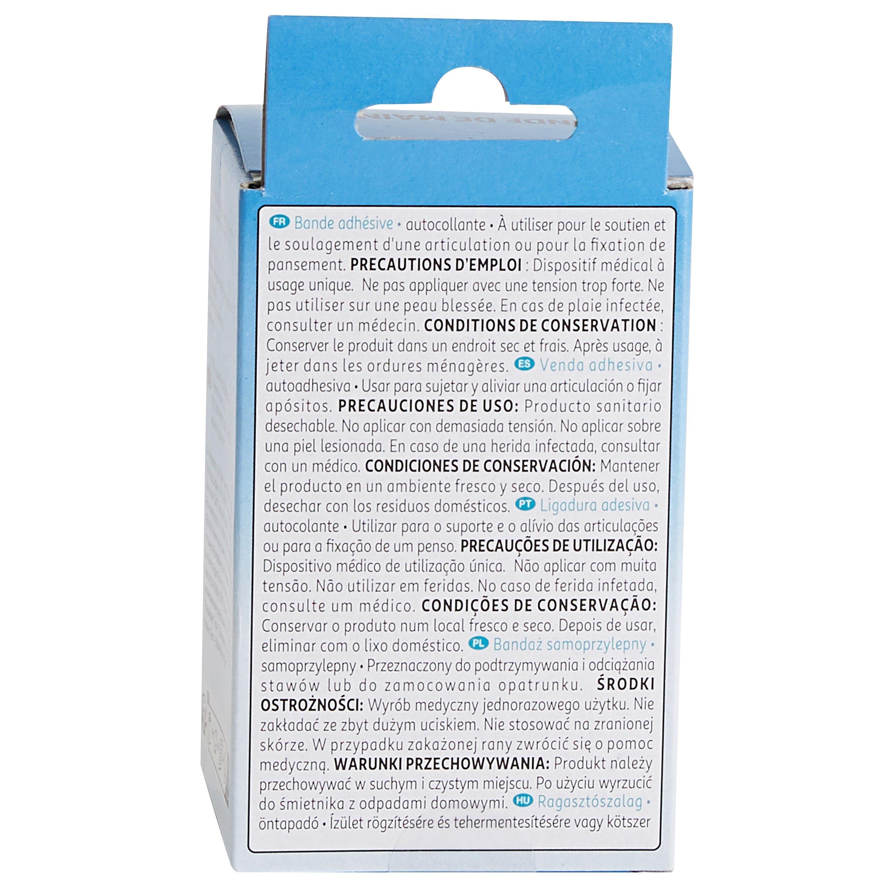 Voir la diapositive 2 : AUCHAN Bande de maintien autocollante 2.5m X 6cm 1 pièce