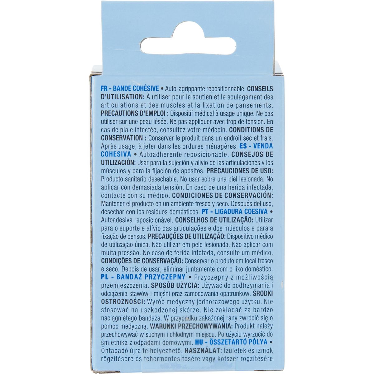 AUCHAN Bande cohésive auto-agrippante 4m X 6cm 1 pièce