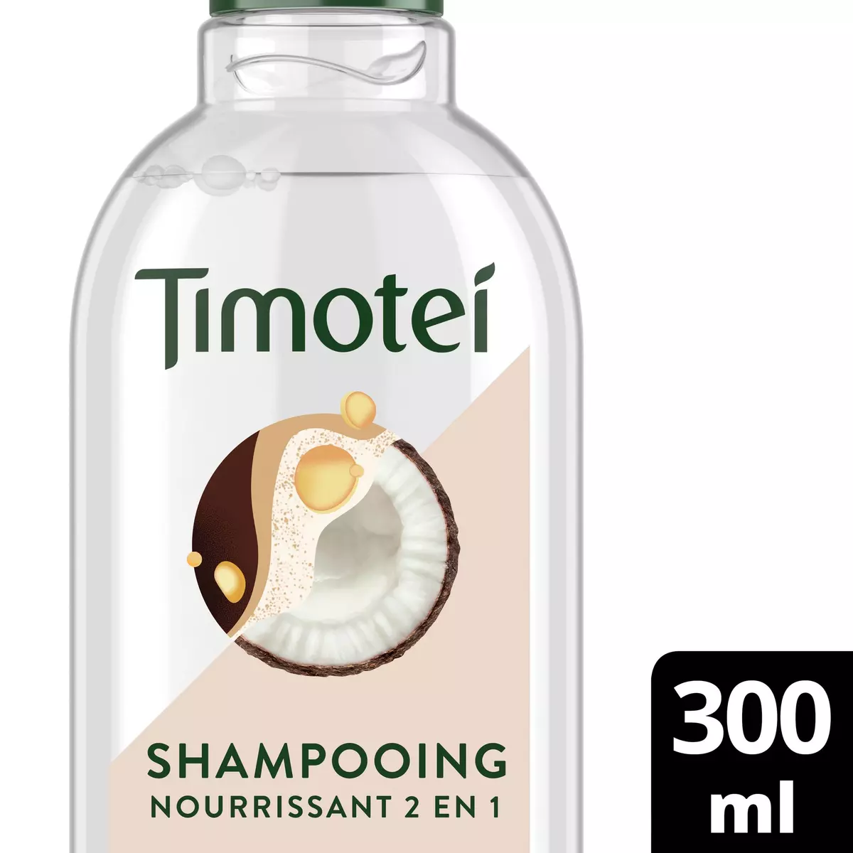 TIMOTEI Shampooing nourrissant 2en1 huile de coco cheveux déshydratés 300ml