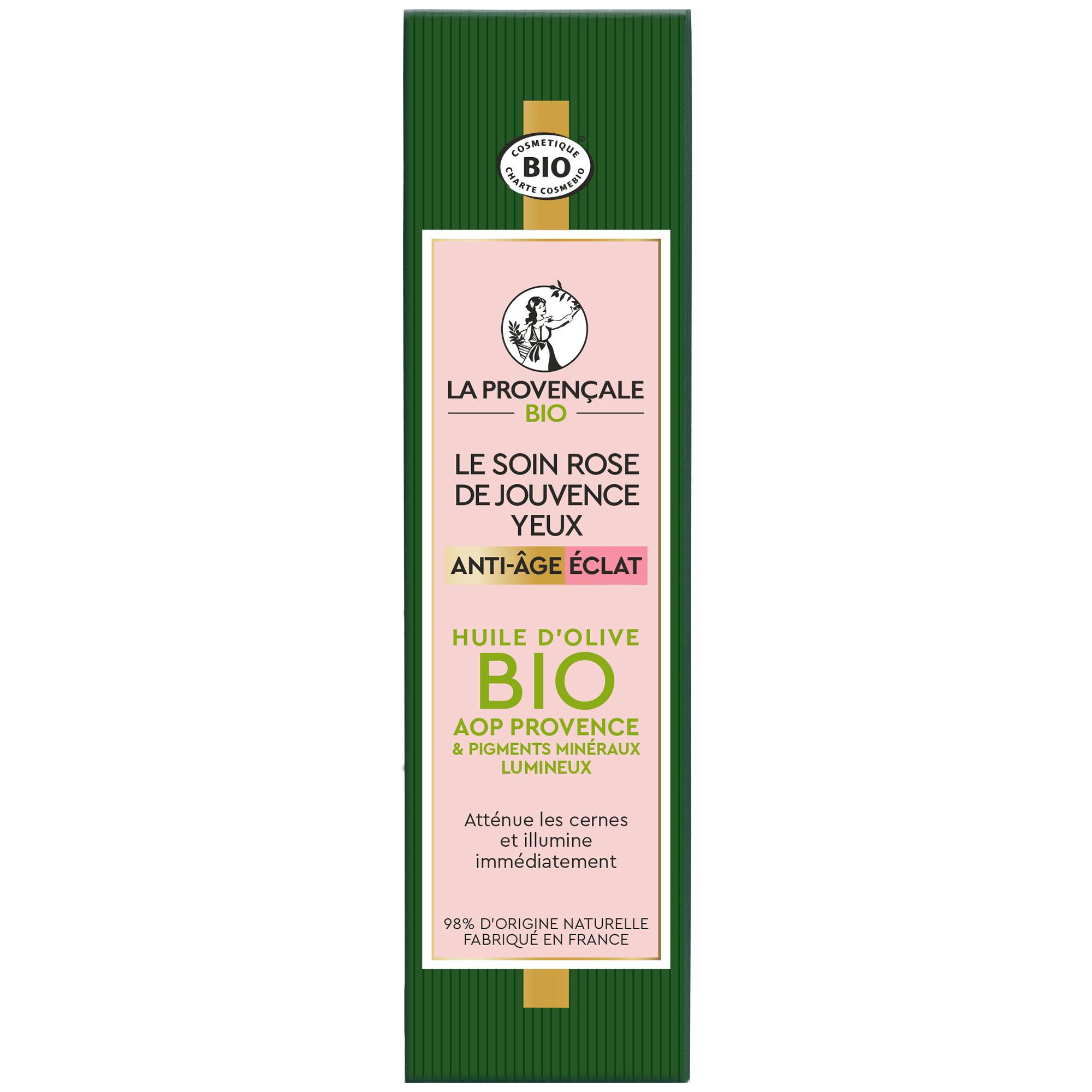 Voir la diapositive 2 : LA PROVENÇALE BIO Soin des yeux de jouvence anti-âge éclat 15ml