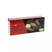 AUCHAN Cigarettes nappées chocolat noisettes 14 biscuits 100g pas cher 