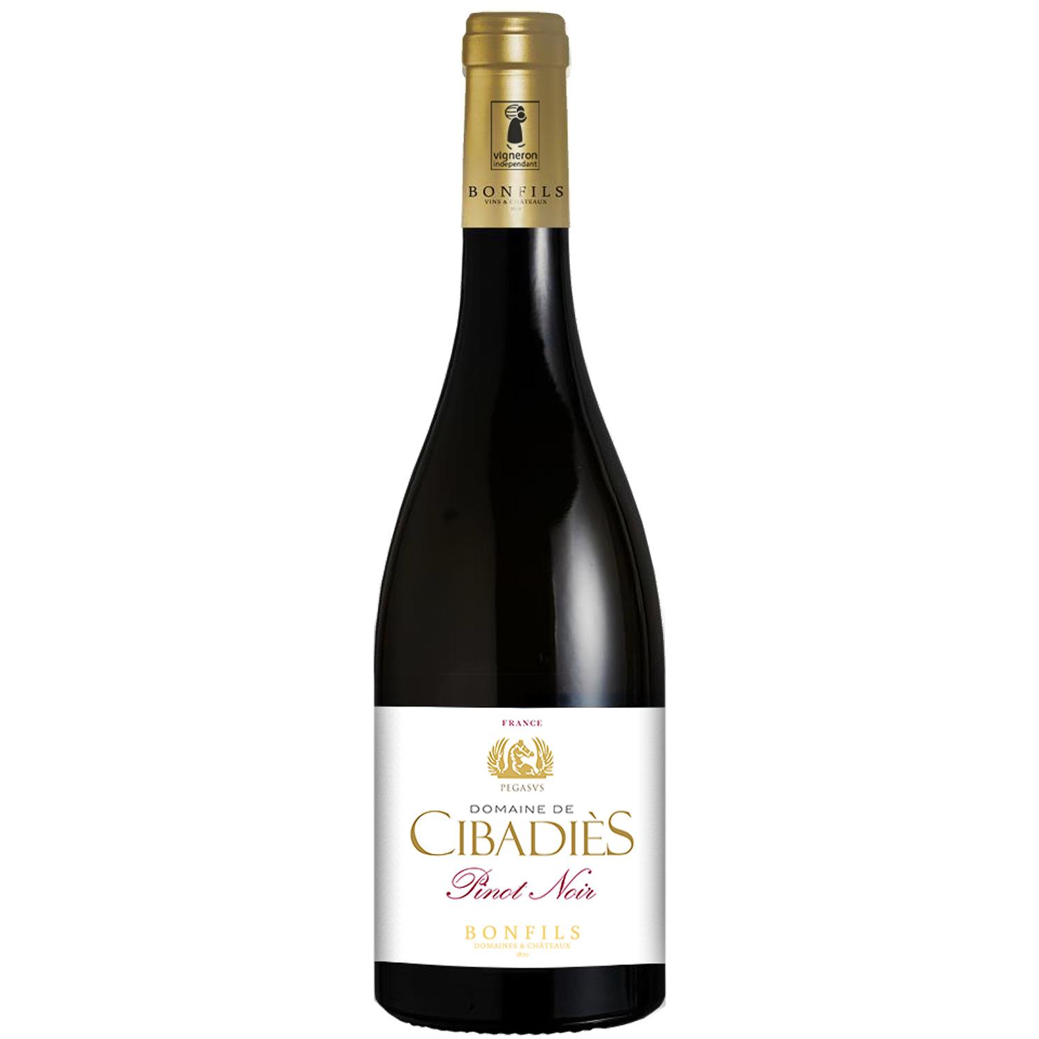 Voir la diapositive 2 : IGP Pinot noir Domaine de Cibadiès rouge 75cl