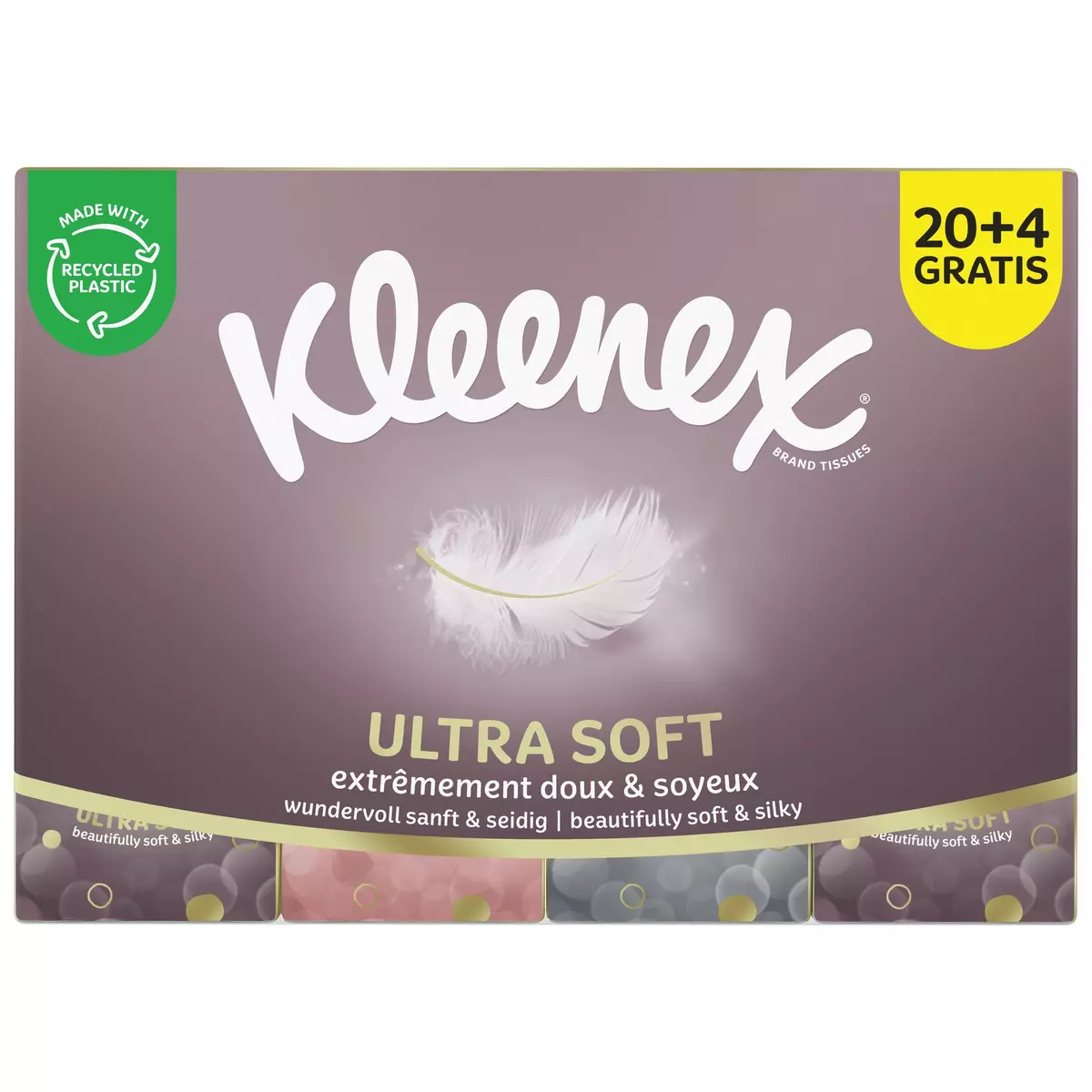 KLEENEX Mouchoirs ultra soft 20 paquets + 2 offerts pas cher 