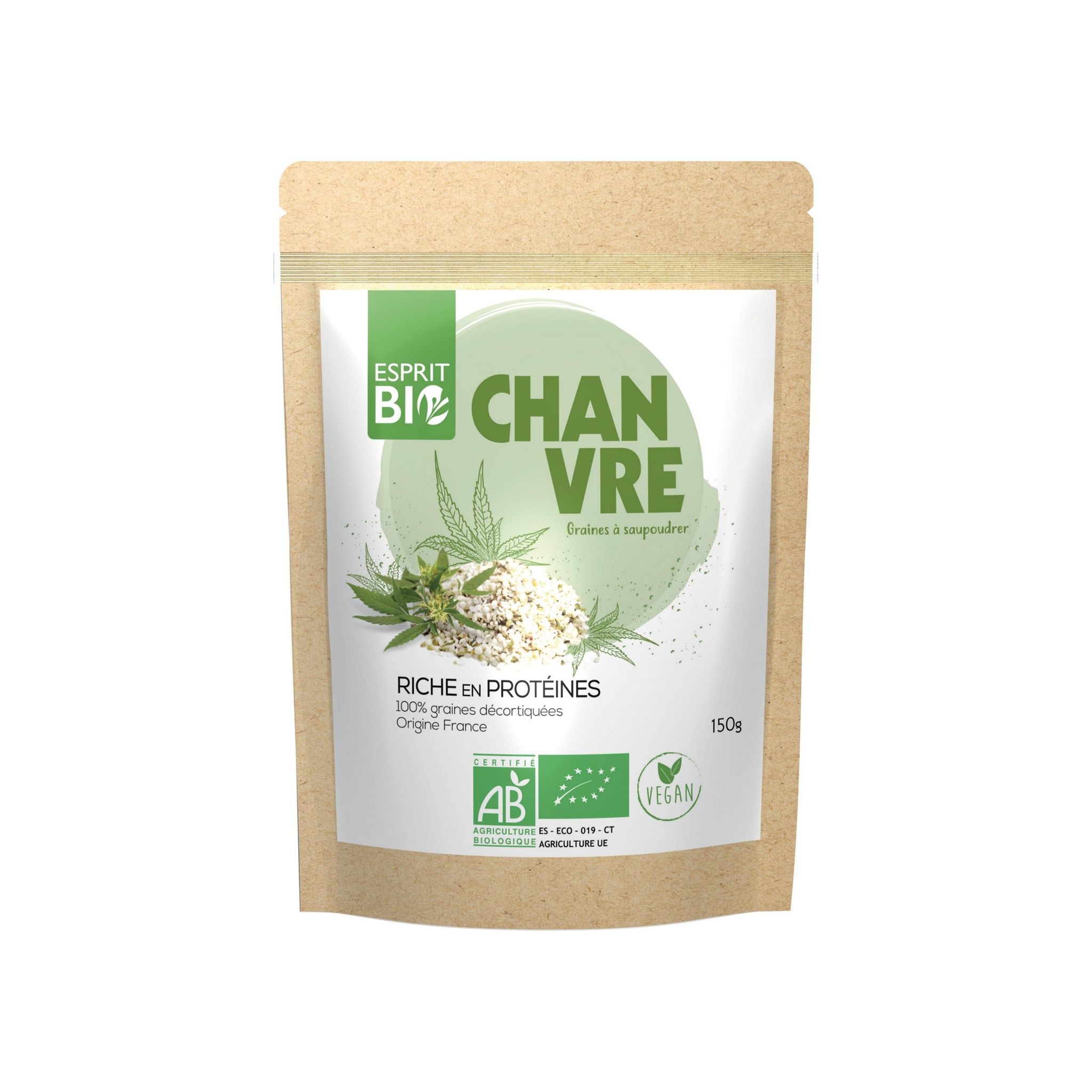 ESPRIT BIO Graines de chanvre décortiquées bio 150g
