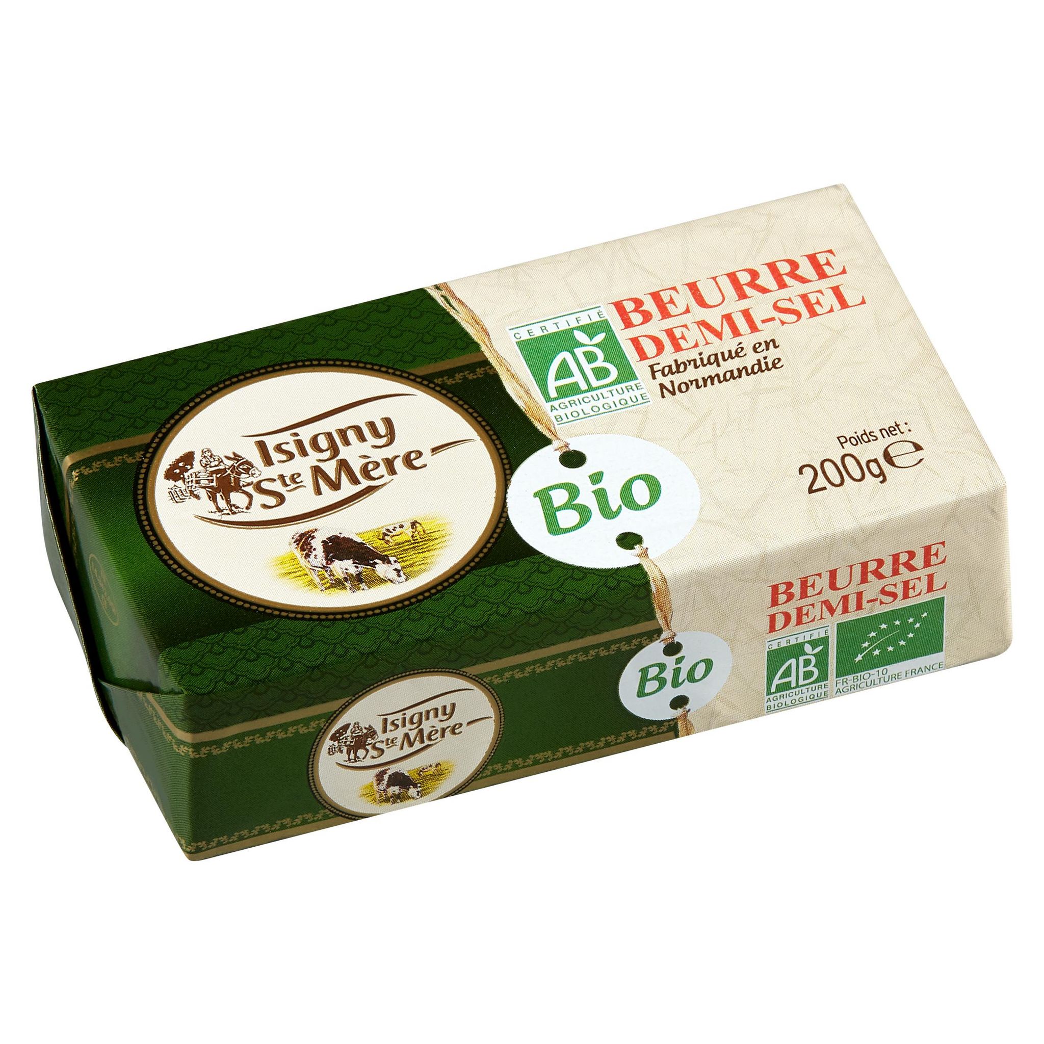 ISIGNY STE MERE Beurre demi-sel 80%MG bio 200g