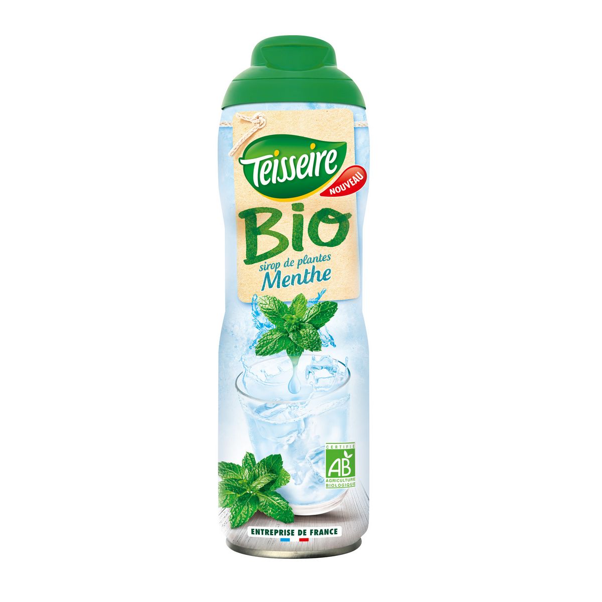 TEISSEIRE Sirop de menthe bio bidon 60cl