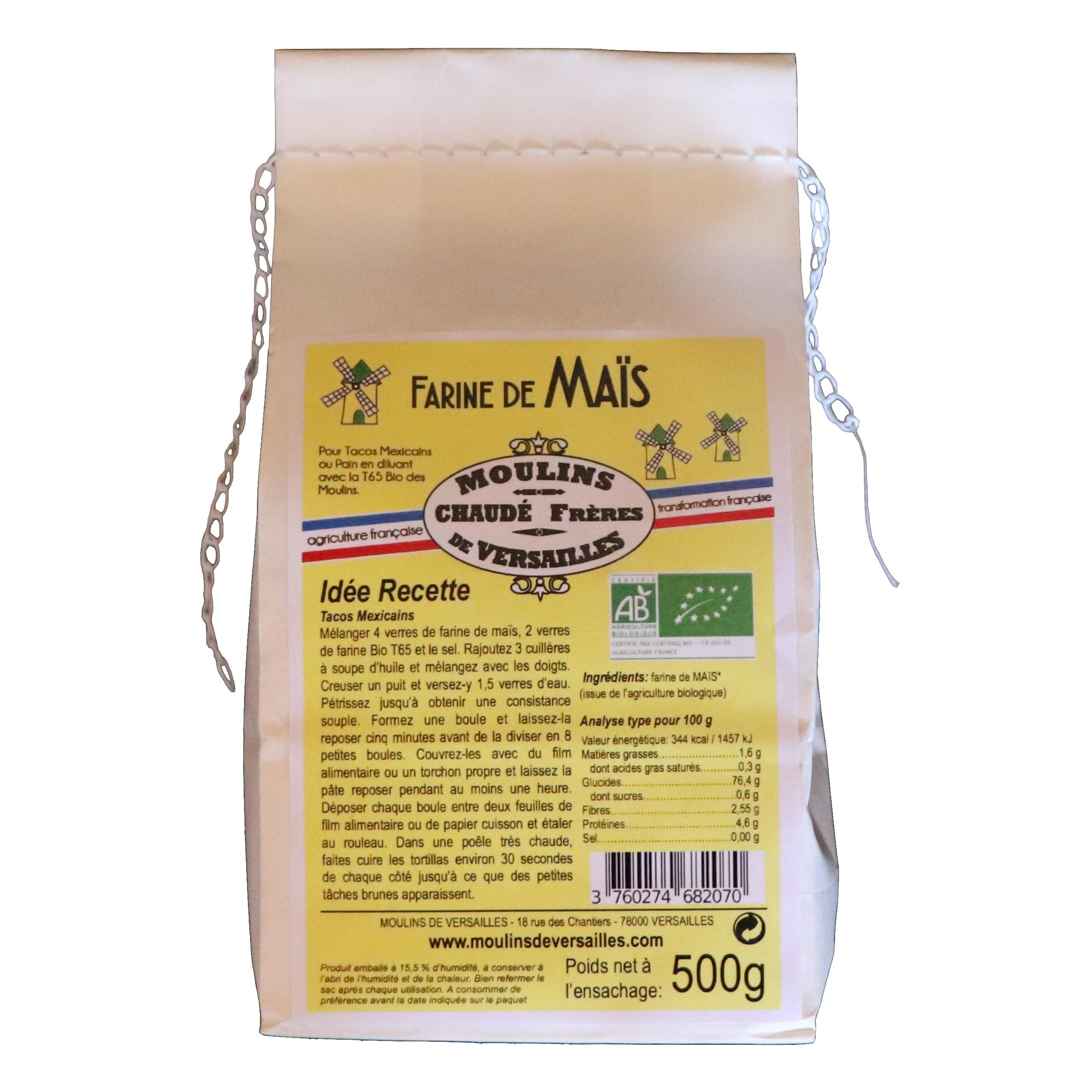 MOULINS DE VERSAILLES Farine de maïs bio 500g