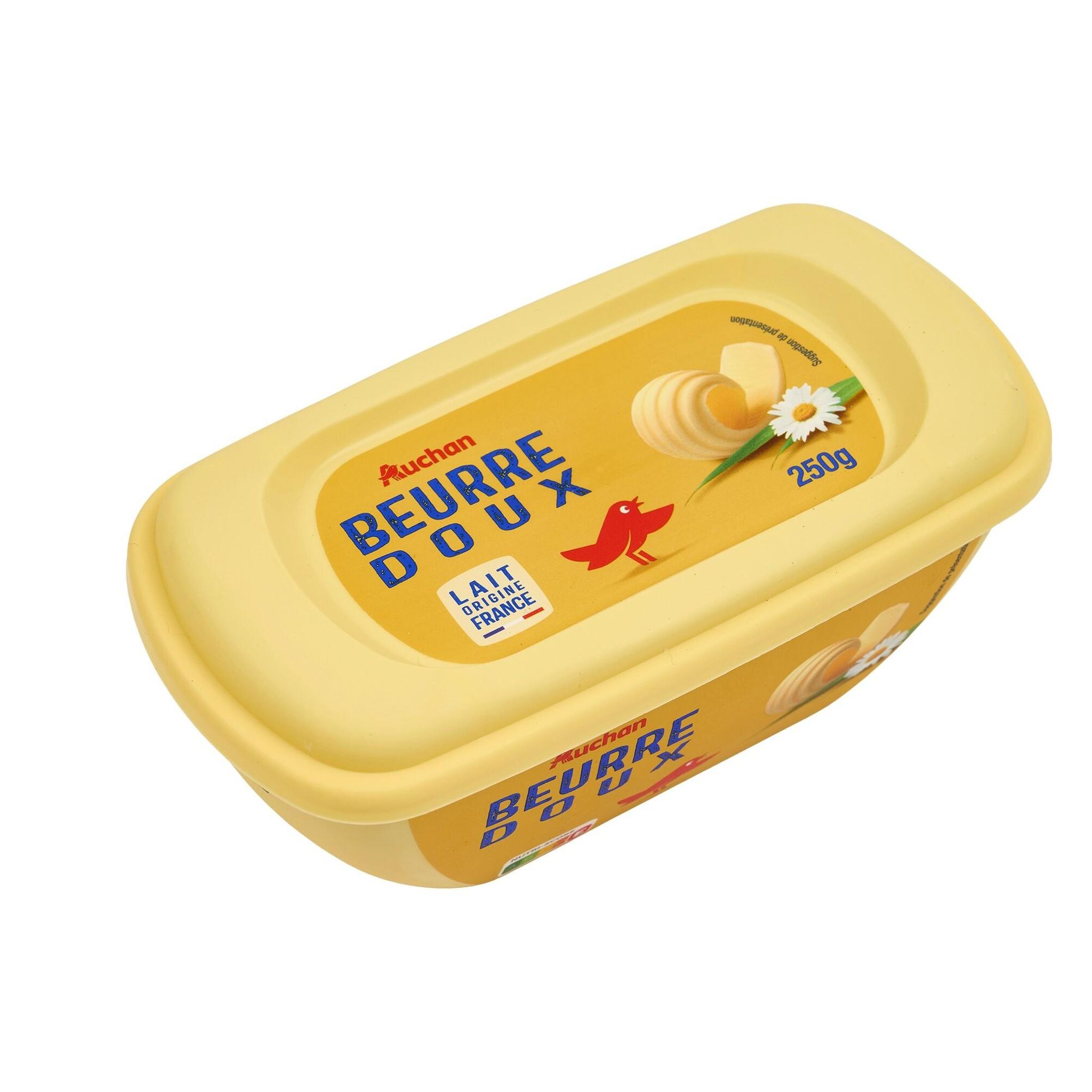 Voir la diapositive 2 : AUCHAN Beurre doux 82%MG 250g