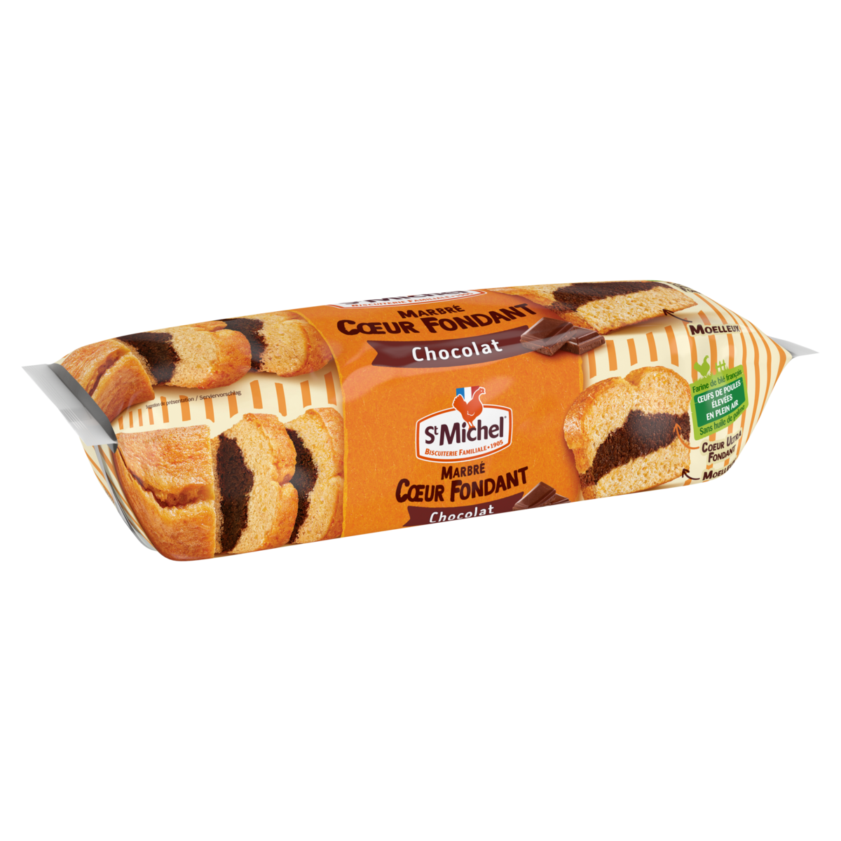 ST MICHEL Gâteau marbré cœur fondant chocolat 300g