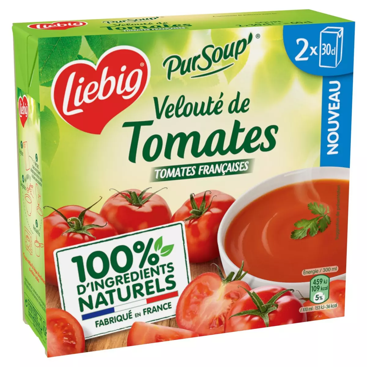 LIEBIG Soupe veloutée de tomates 2 personnes 2x30cl