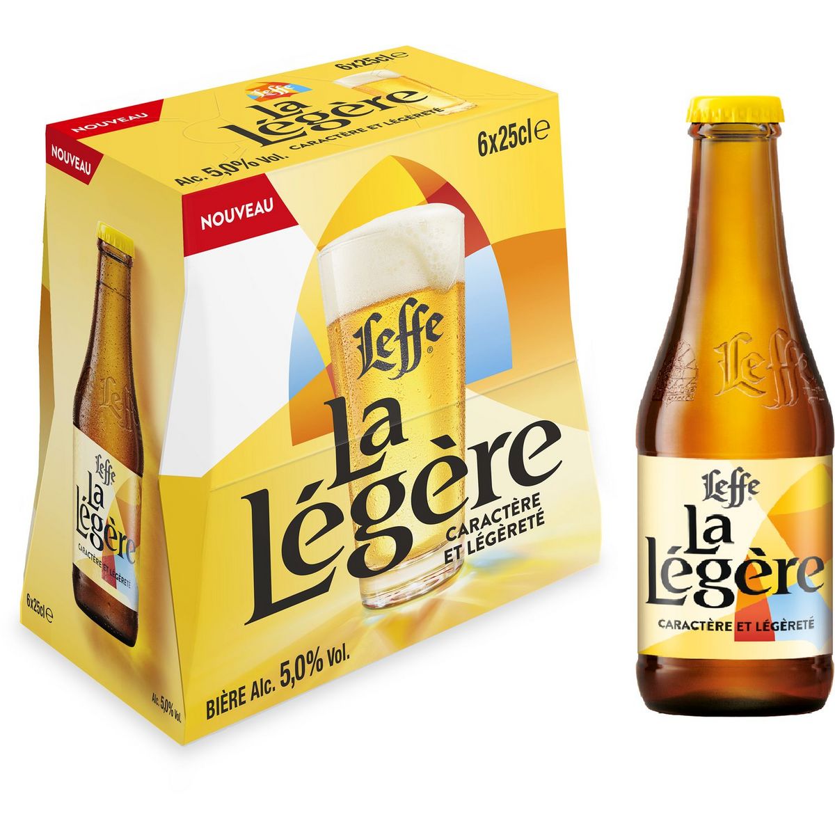 LEFFE Bière blonde La Légère 5% bouteilles 6x25cl