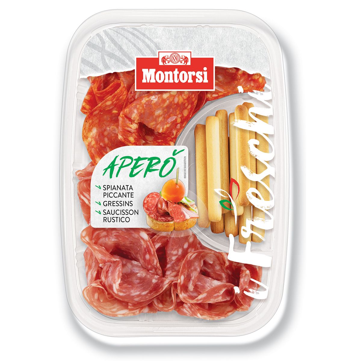 MONTORSI L'Apéritif Spianata piquante saucisson rustique et gressins 85g