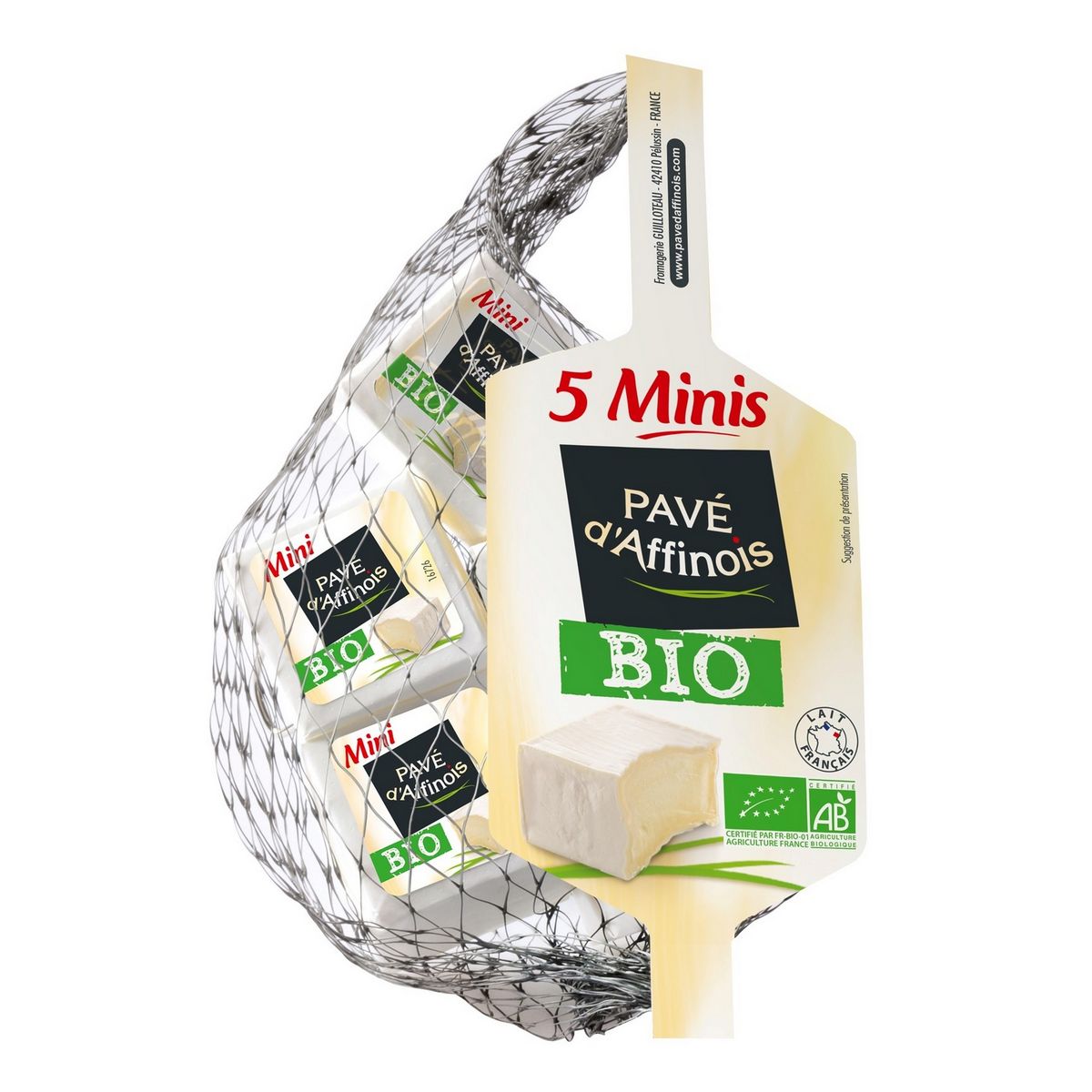 PAVE D AFFINOIS Mini fromage à pâte molle bio 5x25g