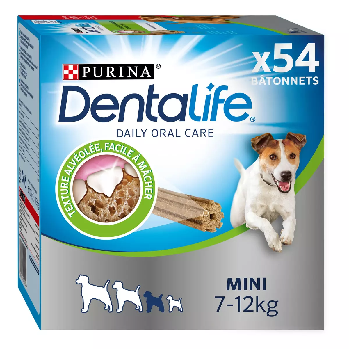 PURINA Dentalife friandises bâtonnets hygiène dentaire pour petit chien 54 bâtonnets 805g