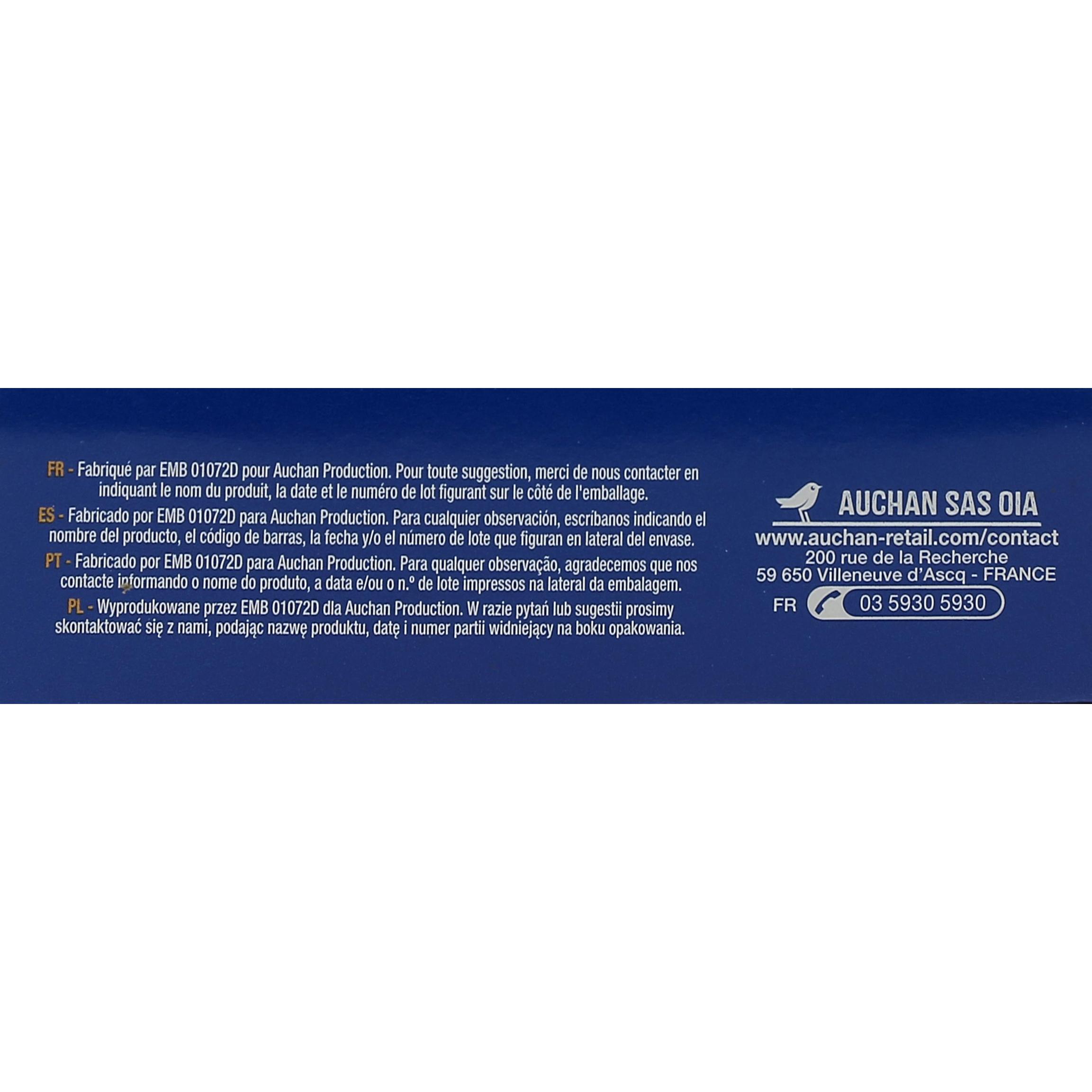 Voir la diapositive 4 : AUCHAN Barre cookie biscuits au chocolat au lait sachets individuels 6 biscuits 168g