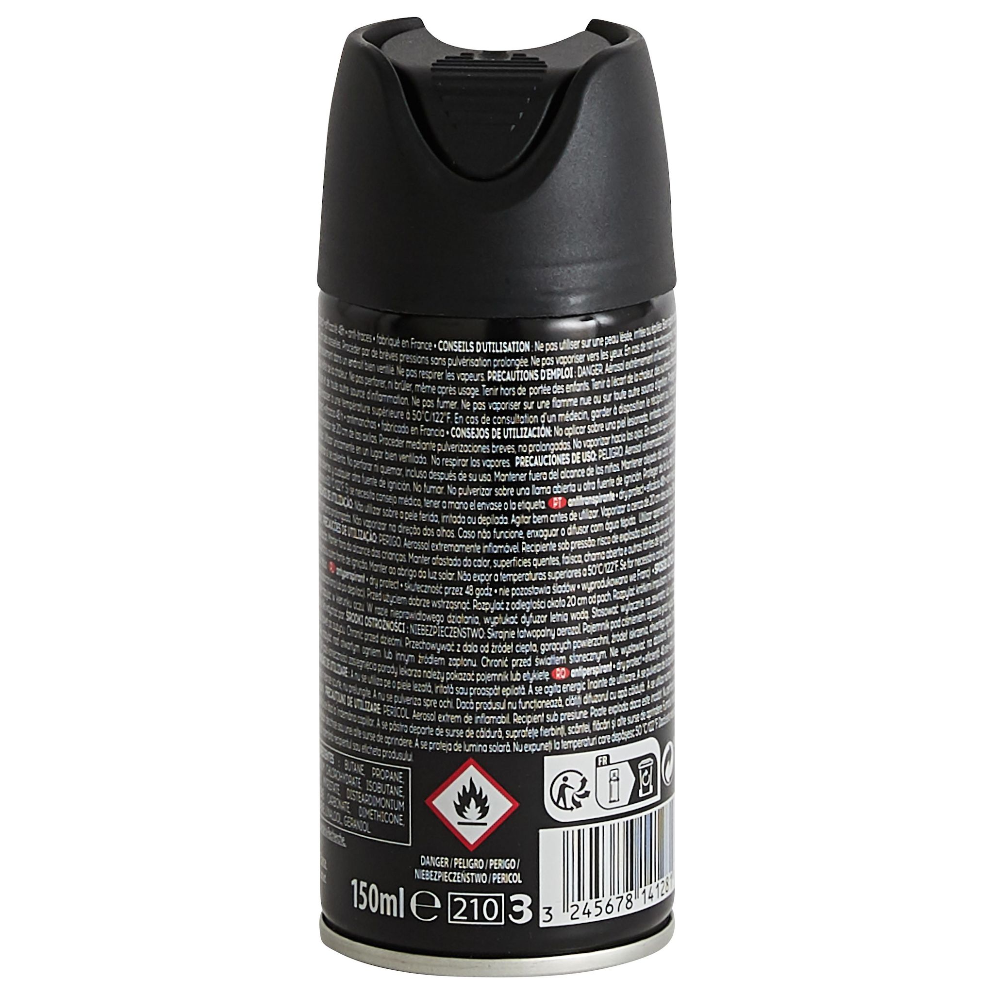 Voir la diapositive 2 : COSMIA MEN Déodorant spray homme 48h dry protect anti-traces 150ml