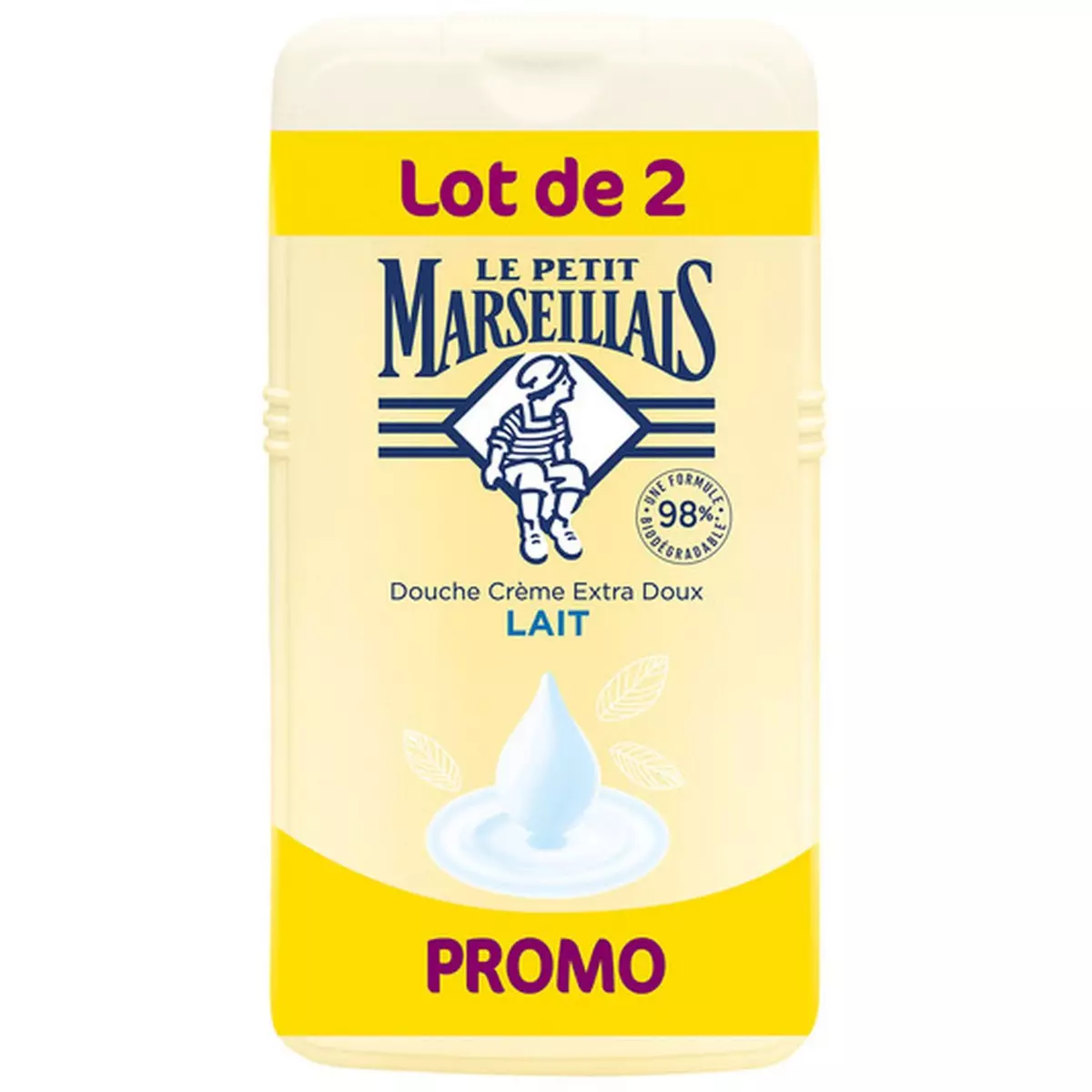 LE PETIT MARSEILLAIS Douche crème au lait   2x250ml