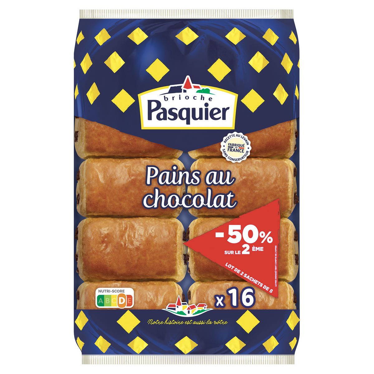 PASQUIER Pains au chocolat 2X8 pièces  720g