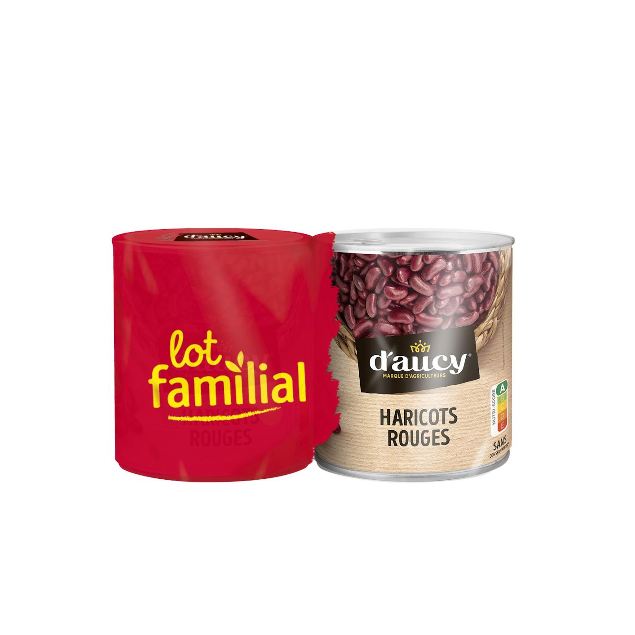 D'AUCY Haricots rouges 2x500g