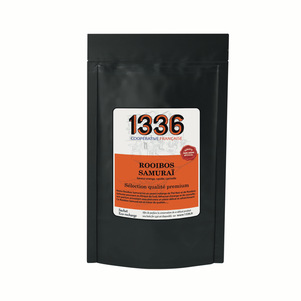 1336 Rooibos samuraï saveur orange vanille cannelle qualité premium 80g